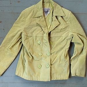 Marvin Richards green suede leather coat